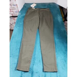 Miracle Body Pants Size 10 Womens Green Pull On Elastic Waist Straight NWT